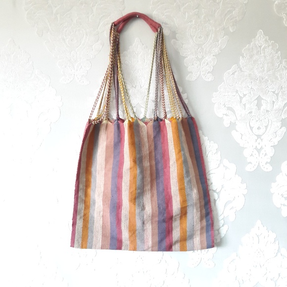 Madewell Handbags - Mexican Las Rayas Handwoven Striped Tote Bag